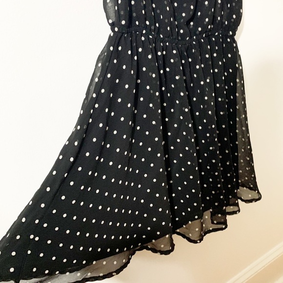 Divided by H&M Polka Dot Sleeveless Rounded Collar Fully Lined Dress Black White - Picture 5 of 12